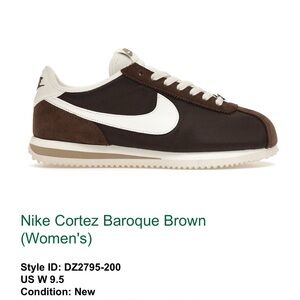 Nike Women’s Cortez Sneakers in Dark Brown and White